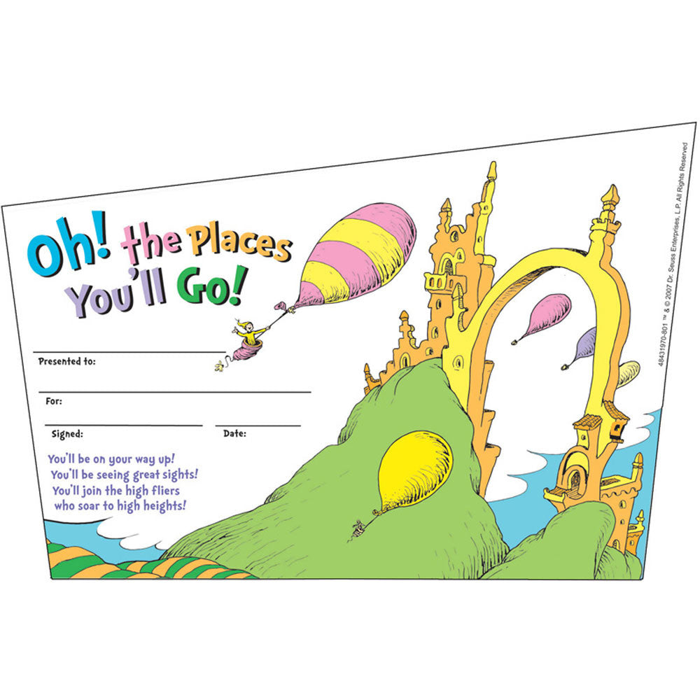Eureka Dr. Seuss Oh, The Places You'll Go Recognition Awards (EU 843791)
