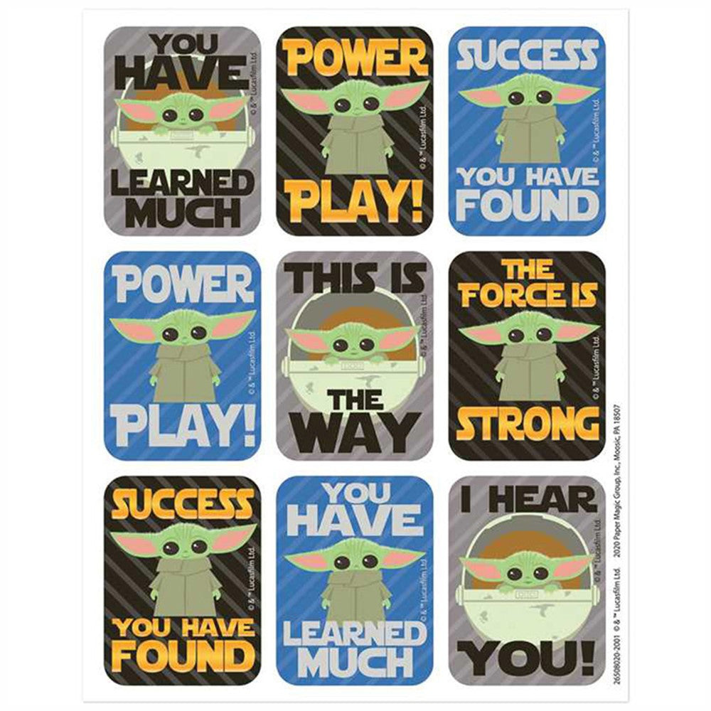 Eureka Star Wars The Mandalorian Giant Stickers, Pack of 36 (EU 650802)