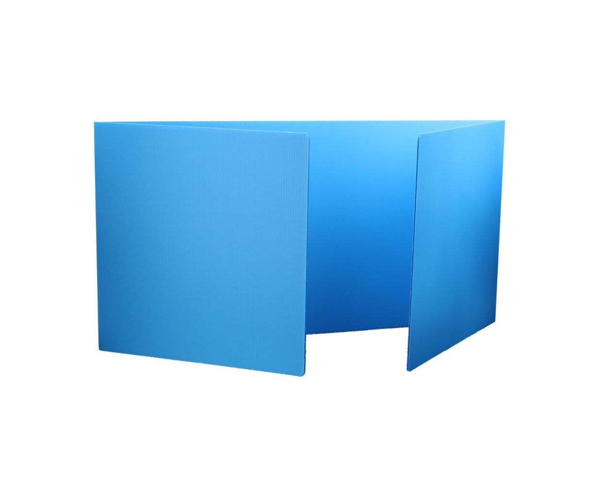 FlipSIde Products Premium Corrugated Plastic Study Carrels, Blue, Pack of 24 (19272)