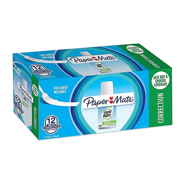 Paper Mate Liquid Paper Correction Fluid ,20ml, Box of 12 (LAS1317553)
