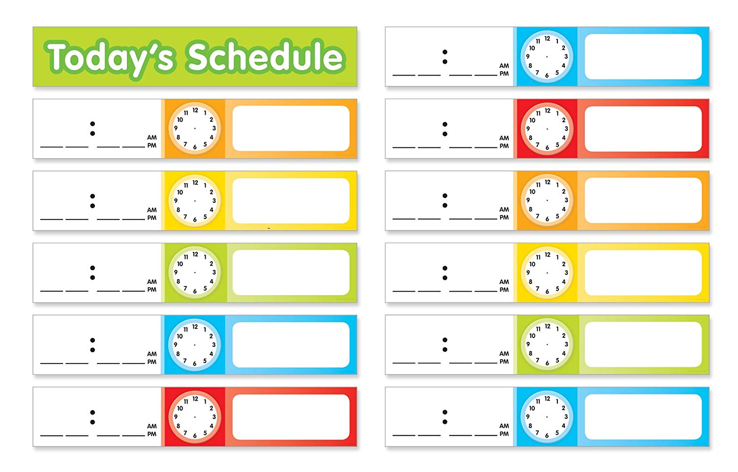 Scholastic Teacher's Friend Schedule Cards, Multiple Colors (TF 5405)