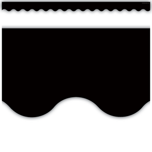 Teacher Created Black Scalloped Border Trim (TCR 4397)