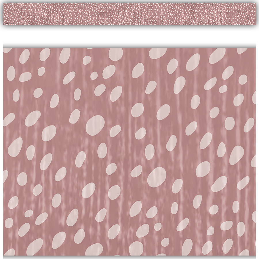 Teacher Created Classroom Cottage Vintage Rose Dots Straight Border Trim (TCR 7181)