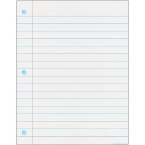 Teacher Created Notebook Paper Write-On/Wipe-Off Chart, 17" x 22" (TCR 7114)