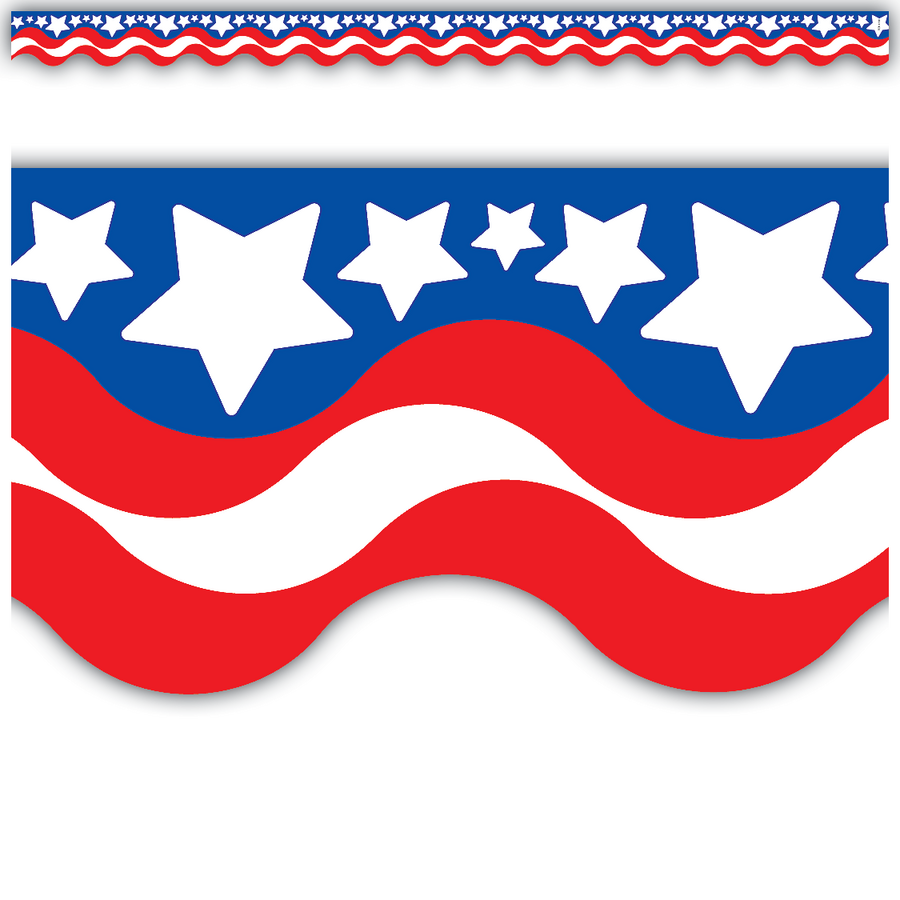 Teacher Created Patriotic Scalloped Border Trim (TCR 4158)
