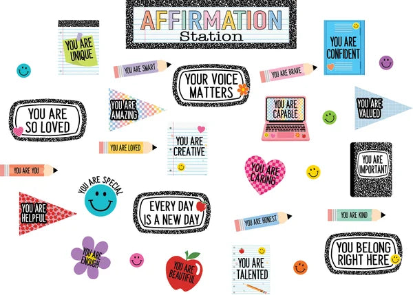Teacher Created Resources Cool for School Positive Affirmations Mini Bulletin Board (TCR 9305)