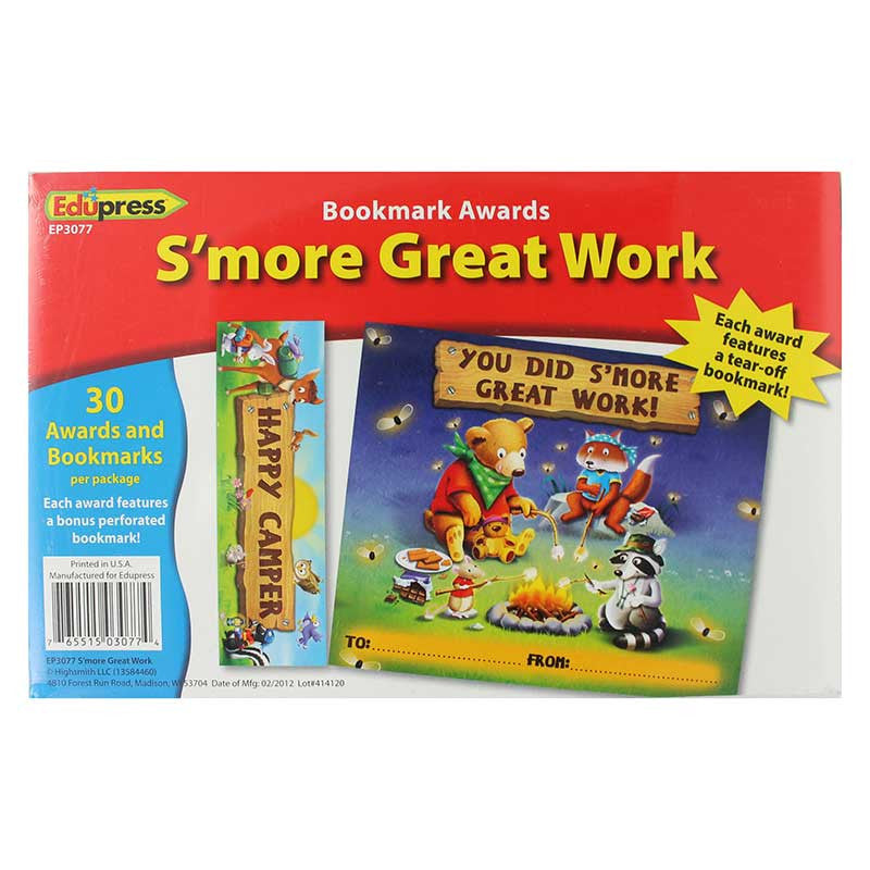 Teacher Created Resources S'more Great Work Bookmark Awards (EP 3077)