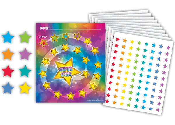Teacher Created Resources Super Star Reward Trackers with Stickers (TCR 6867)