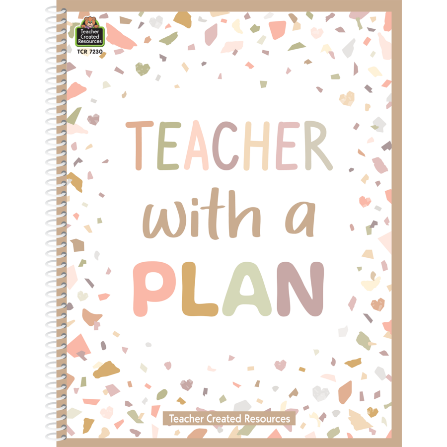 Teacher Created Resources Terrazzo Tones Teacher Planner (TCR 7230)