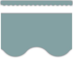 Teacher Created Stone Blue Scalloped Border Trim 12 Pieces, 2 3/16'' x 35" (TCR 6693)