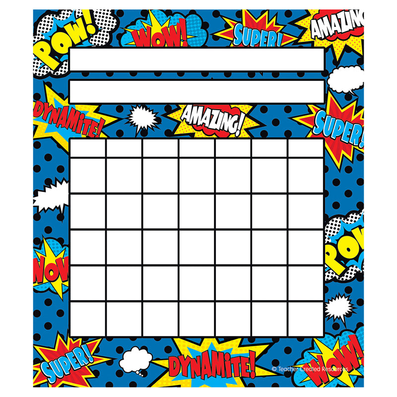 Teacher Created Superhero Incentive Charts, 36 Pack (TCR5646)