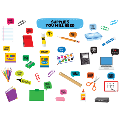 Teacher Created Supplies You Will Need Mini Bulletin Board, 45 Pieces, 18'' x 4'' (TCR 5721)