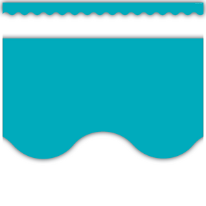 Teacher Created Teal Scalloped Border Trim (TCR 5450)