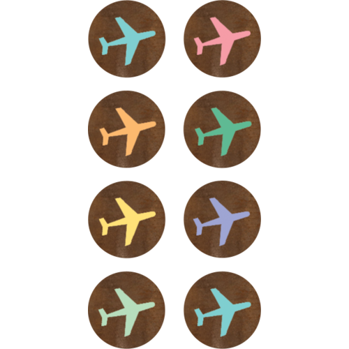 Teacher Created Travel the Map Airplanes Mini Stickers (TCR 8563)