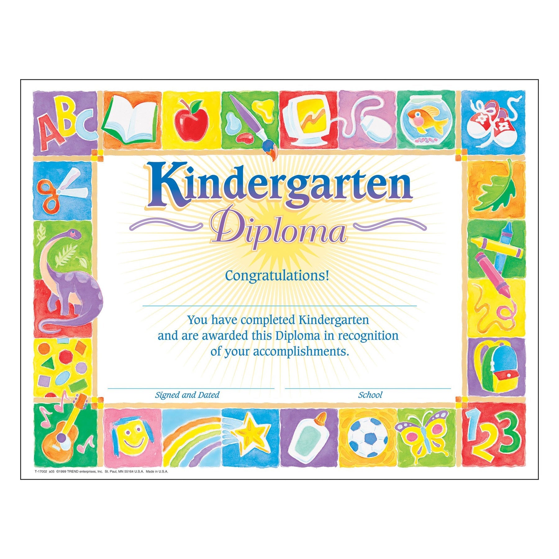 Trend Classic Kindergarten Diploma PK-K Certificates & Diplomas (T 17002)