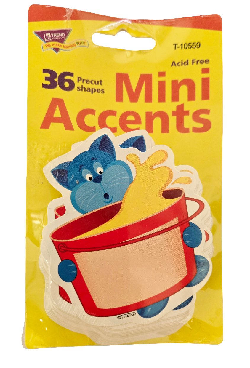 Trend Mini Accents, Cat with Pail of Water, 36 Count (T 10559)