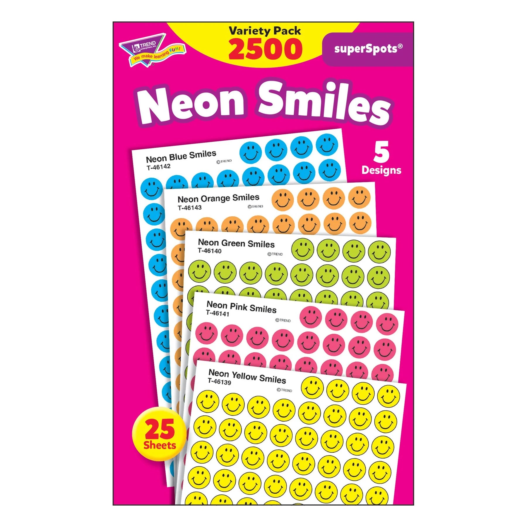 Trend Neon Smiles superSpots Stickers Value Pack (T 1942)