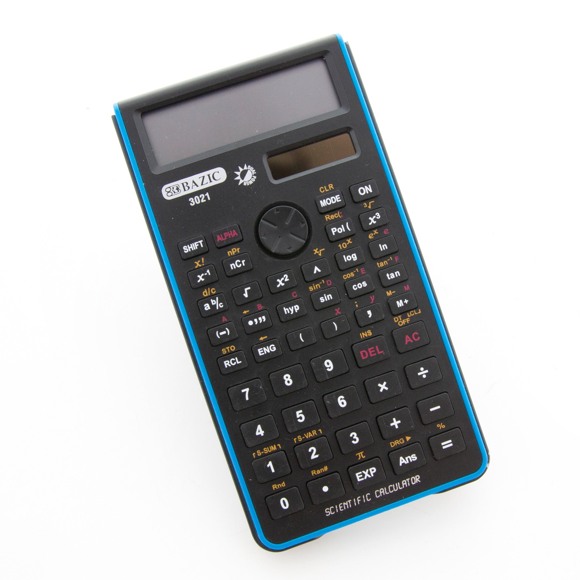 CALCULATOR - BAZIC 240 FUNCTION FANCY COLOR SCIENTIFIC W/SIDE-ON CASE