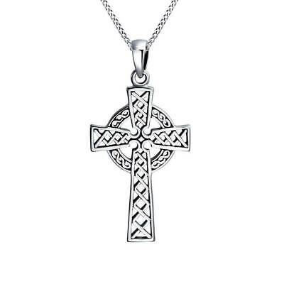 JEWELRY CROSS W18" CHAIN NECKLACE SILVER