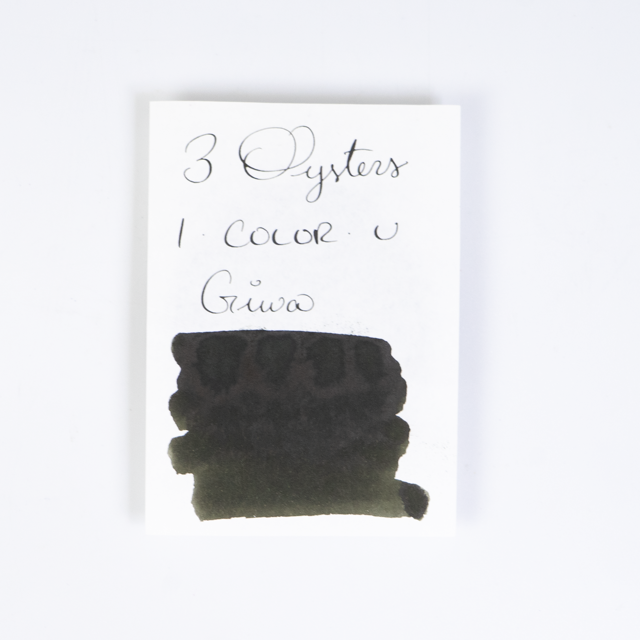 3 Oysters Giwa Dark Green (38ml) Bottled Ink (I-Color-U)