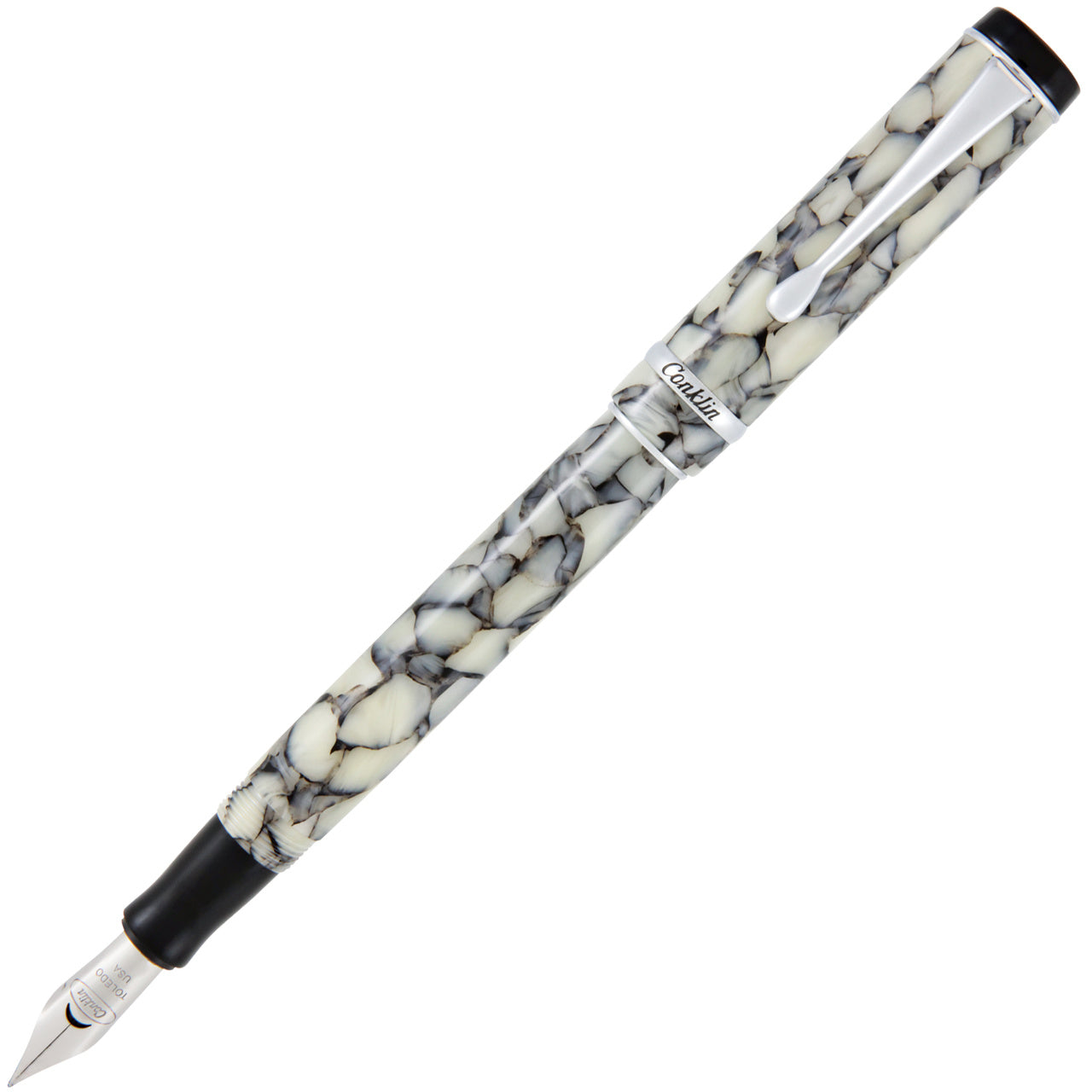 Conklin Duragraph Fountain Pen - Cracked IceExtra Fine