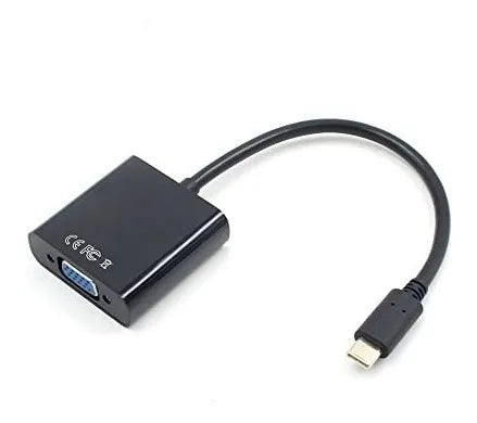 VIDEO ADAPTER - TYPE C(M) TO VGA(F) 1080 HD ABS 100% BK