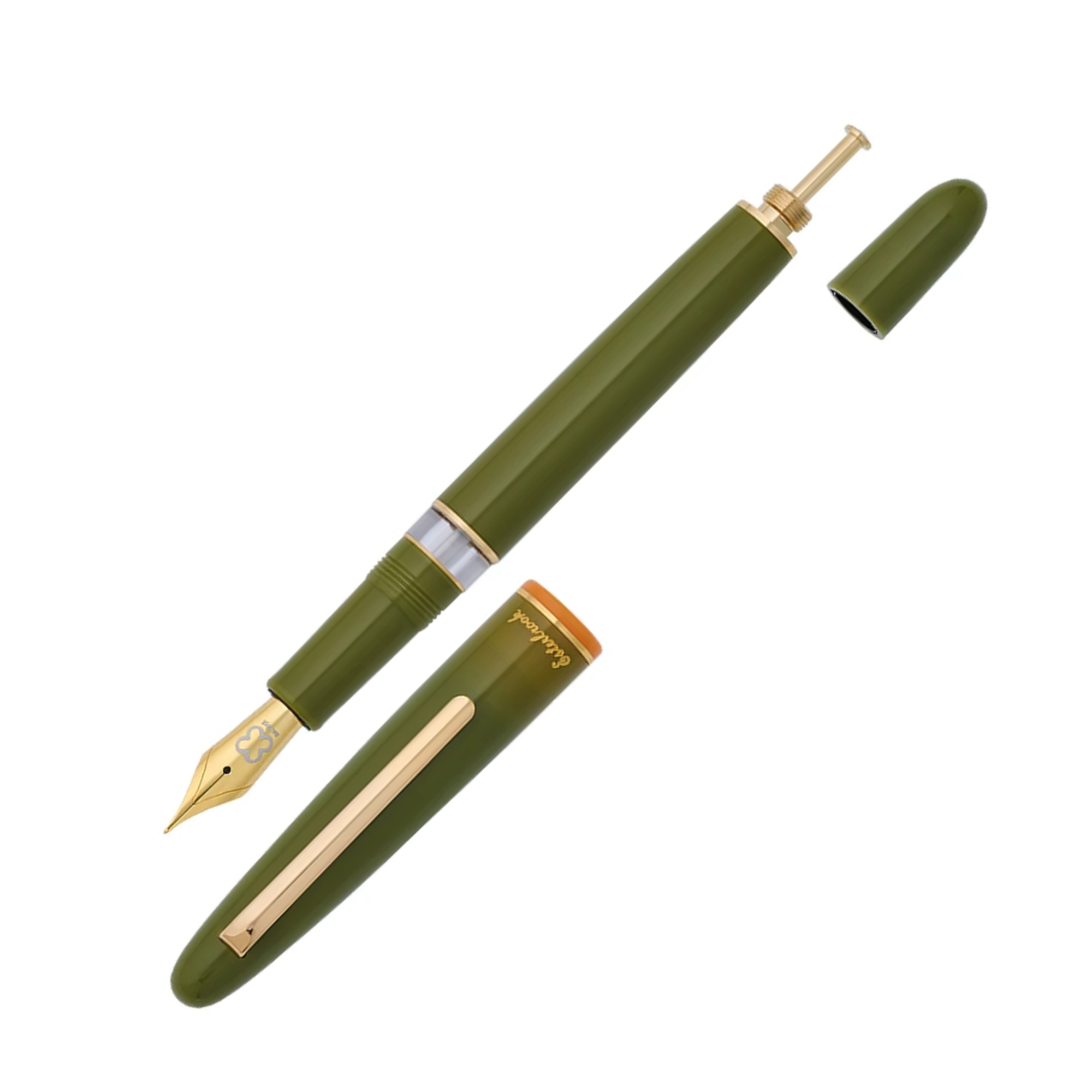 Esterbrook Estie Piston Fountain Pen - Quirky Leaf with Gold Trim (Button Fill - Back to the Land)Extra-Fine