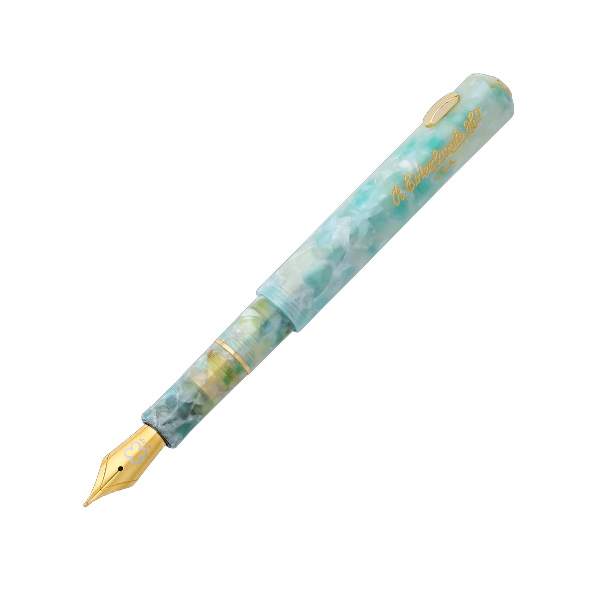 Esterbrook Niblet Fountain Pen - Sea Glass with Gold TrimExtra Fine