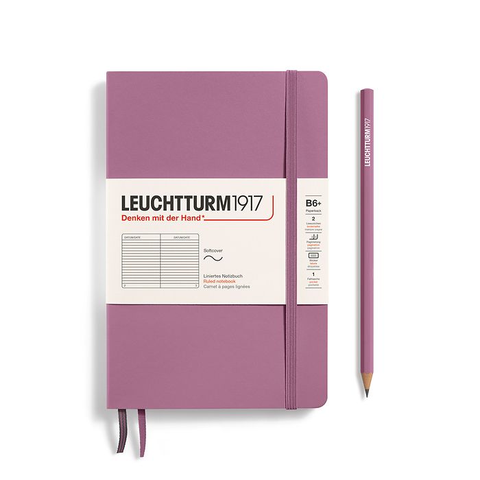 Leuchtturm1917 B6  Paperback Softcover Ruled Notebook - Dusty Rose