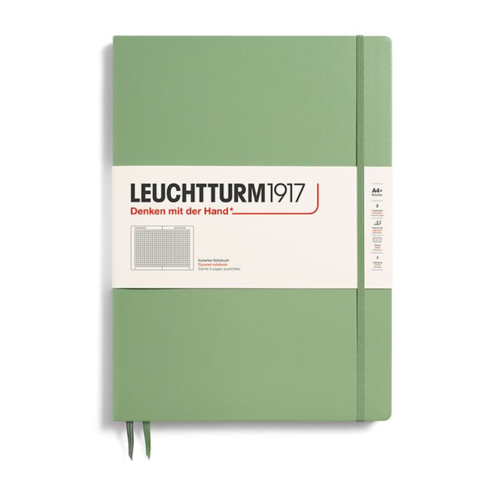 Leuchtturm1917 Master Slim A4  Hardcover Squared Notebook - Sage