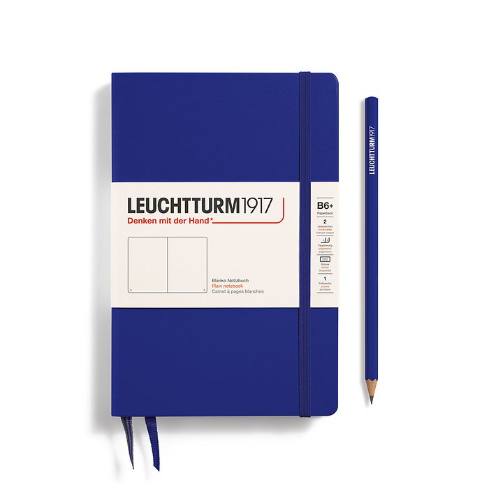 Leuchtturm1917 Paperback B6  Hardcover Plain Notebook - Ink