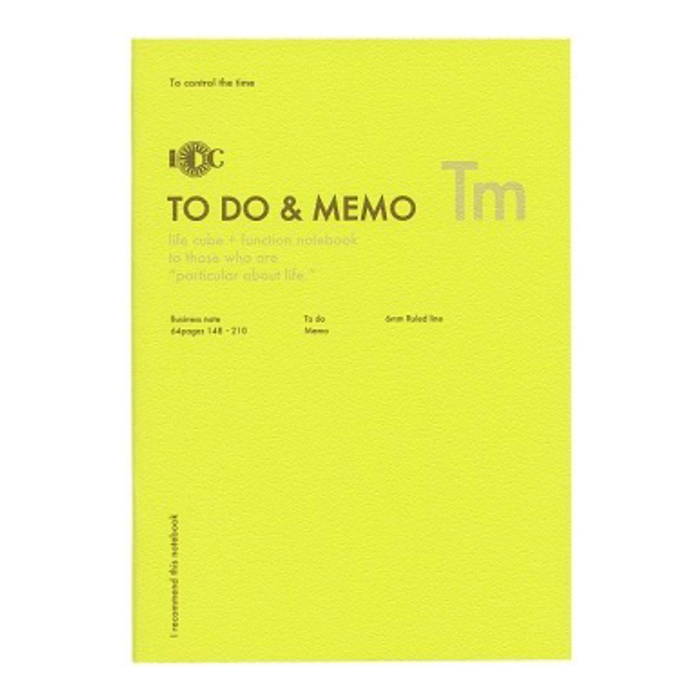 Luddite Function Notebook - To Do & Memo (Lime)A5 Slim