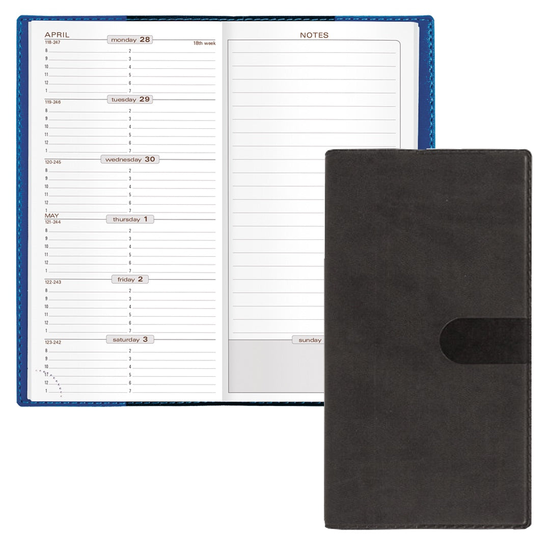 Quo Vadis 2026 Space 17 Weekly Pocket Planner - Texas Black