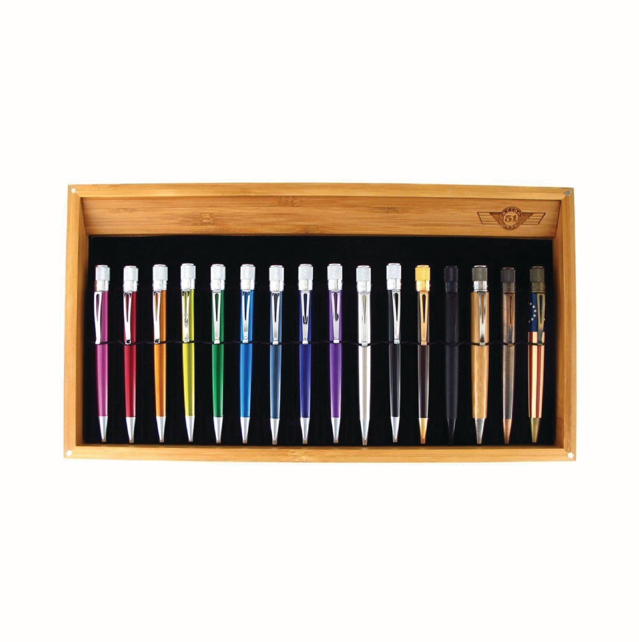 Retro 51 Display - Bamboo 16-Pen Tray
