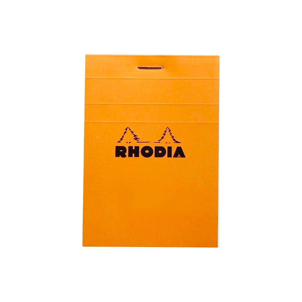 Rhodia #12 Top Staplebound Graph A7  Notepad - Orange