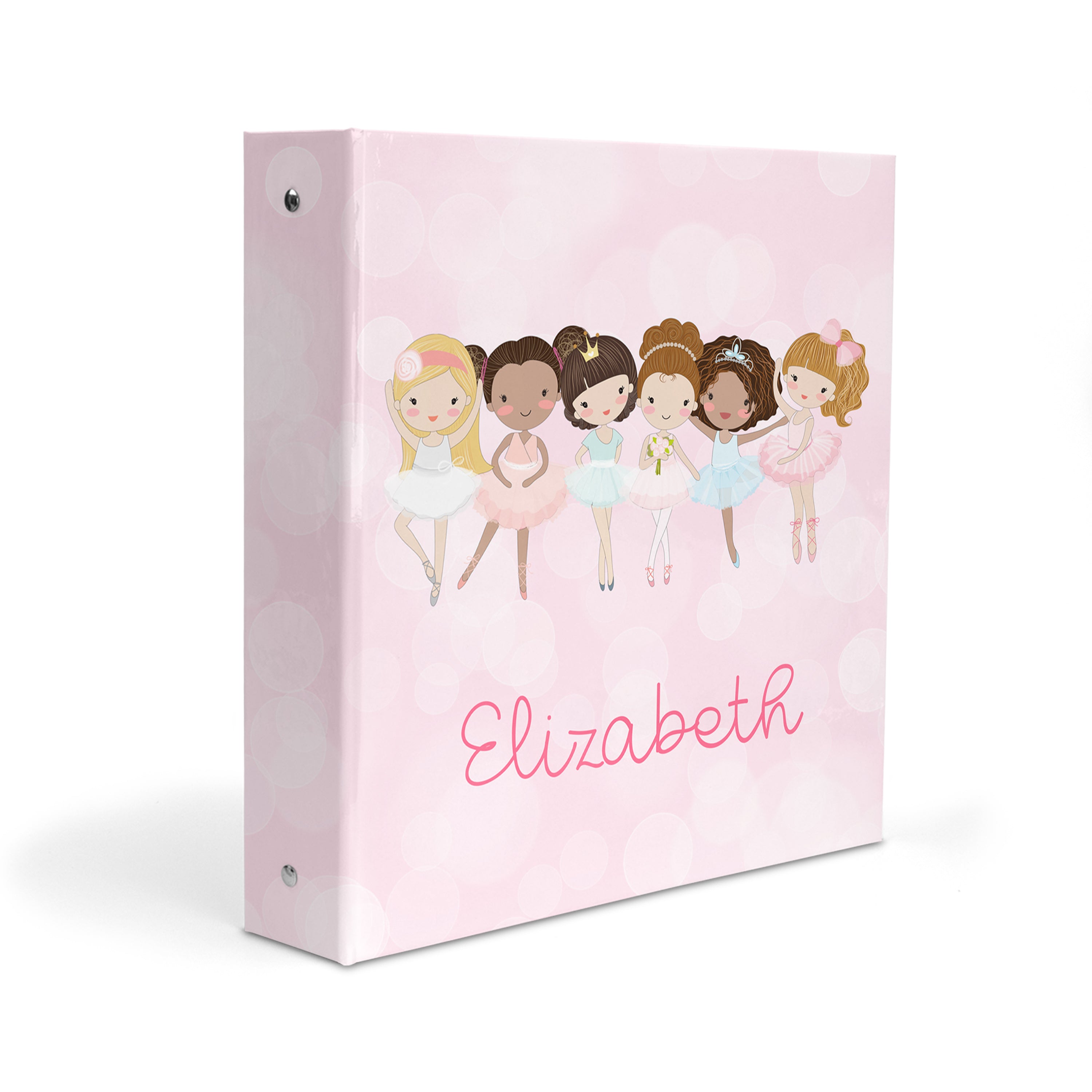 Ballerina Ballet Personalized Custom 2" 3 Ring Binder  School Office Supplies