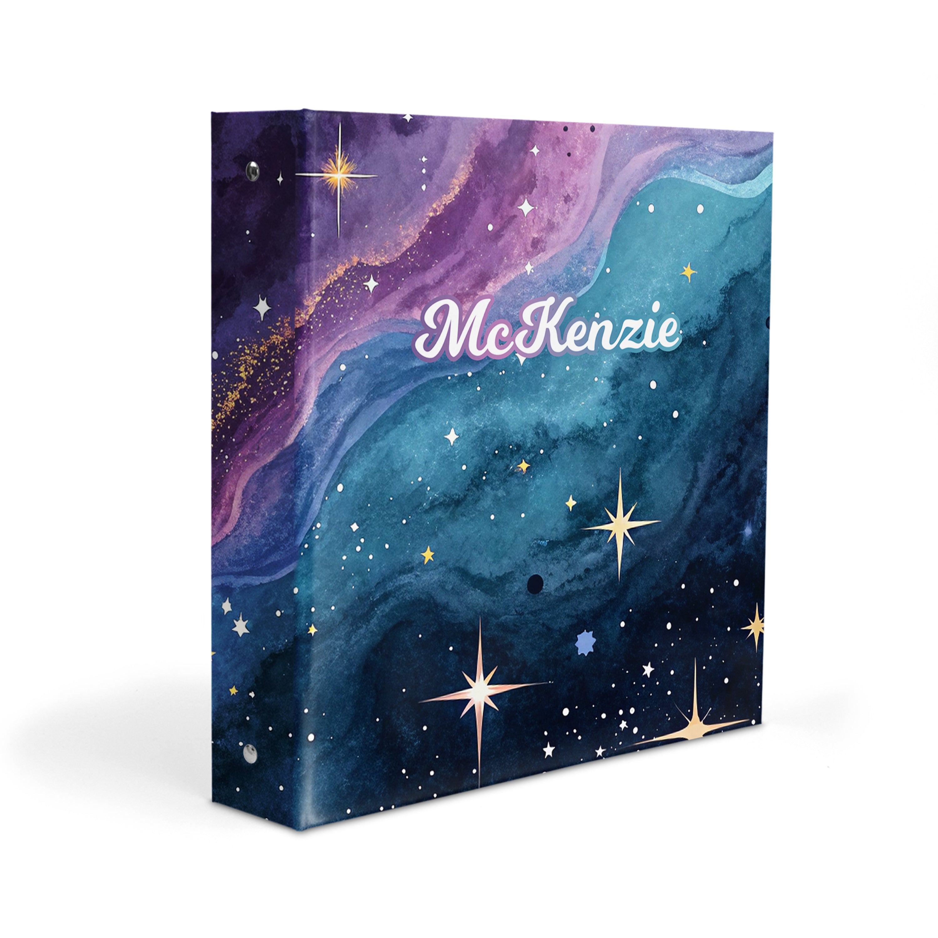Galaxy Stars Personalized Custom 2" 3 Ring Binder  School Office Supplies