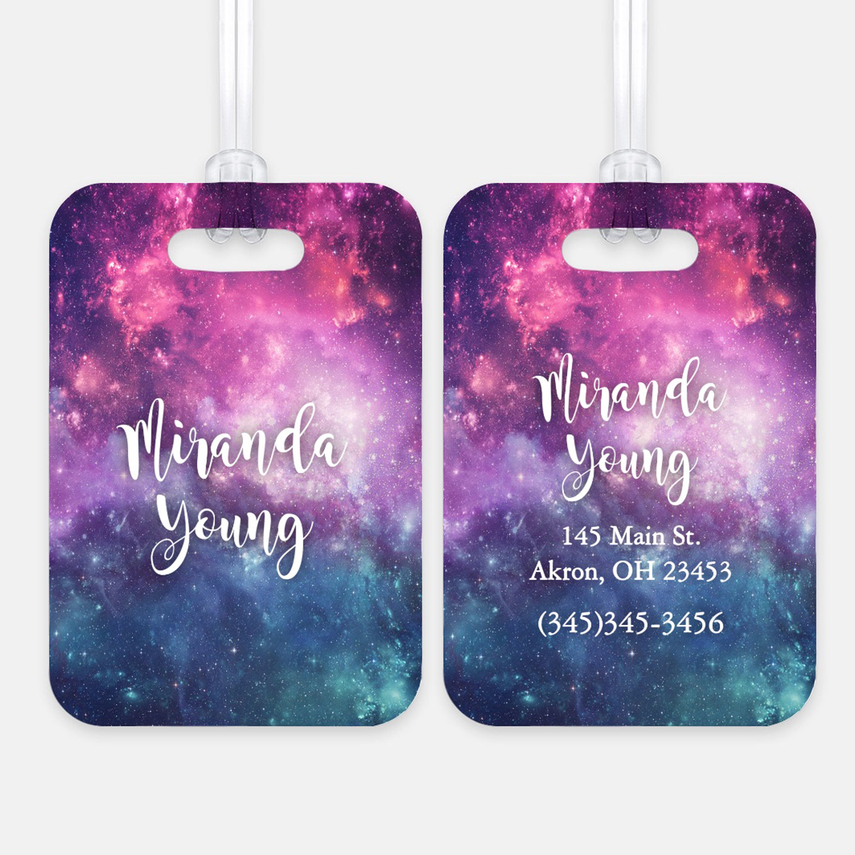 Galaxy Stars Space Luggage Bag Tag Personalized CustomAluminum Tag