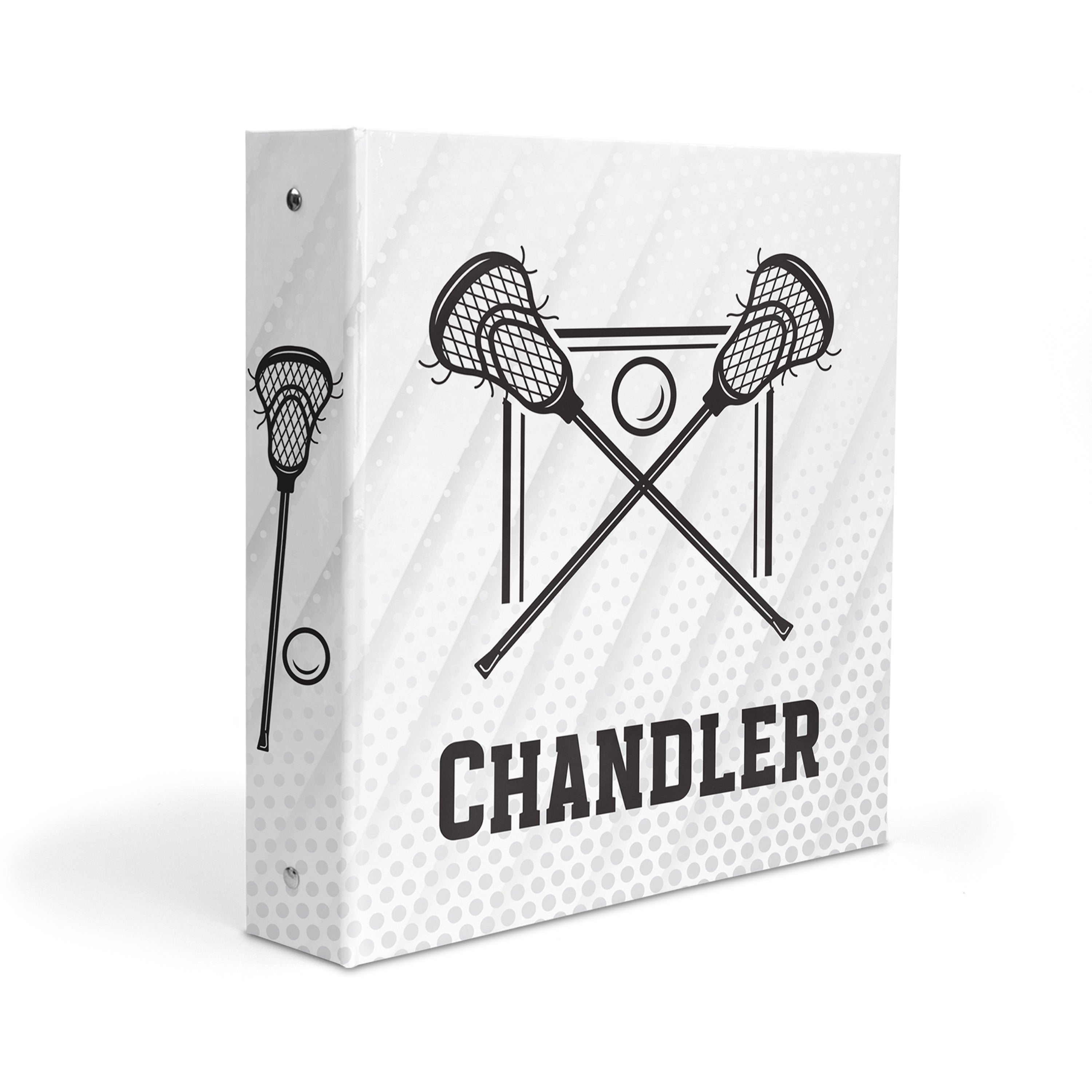 Lacrosse LAX Sports Personalized Custom 2" 3 Ring Binder  School Office Supplies