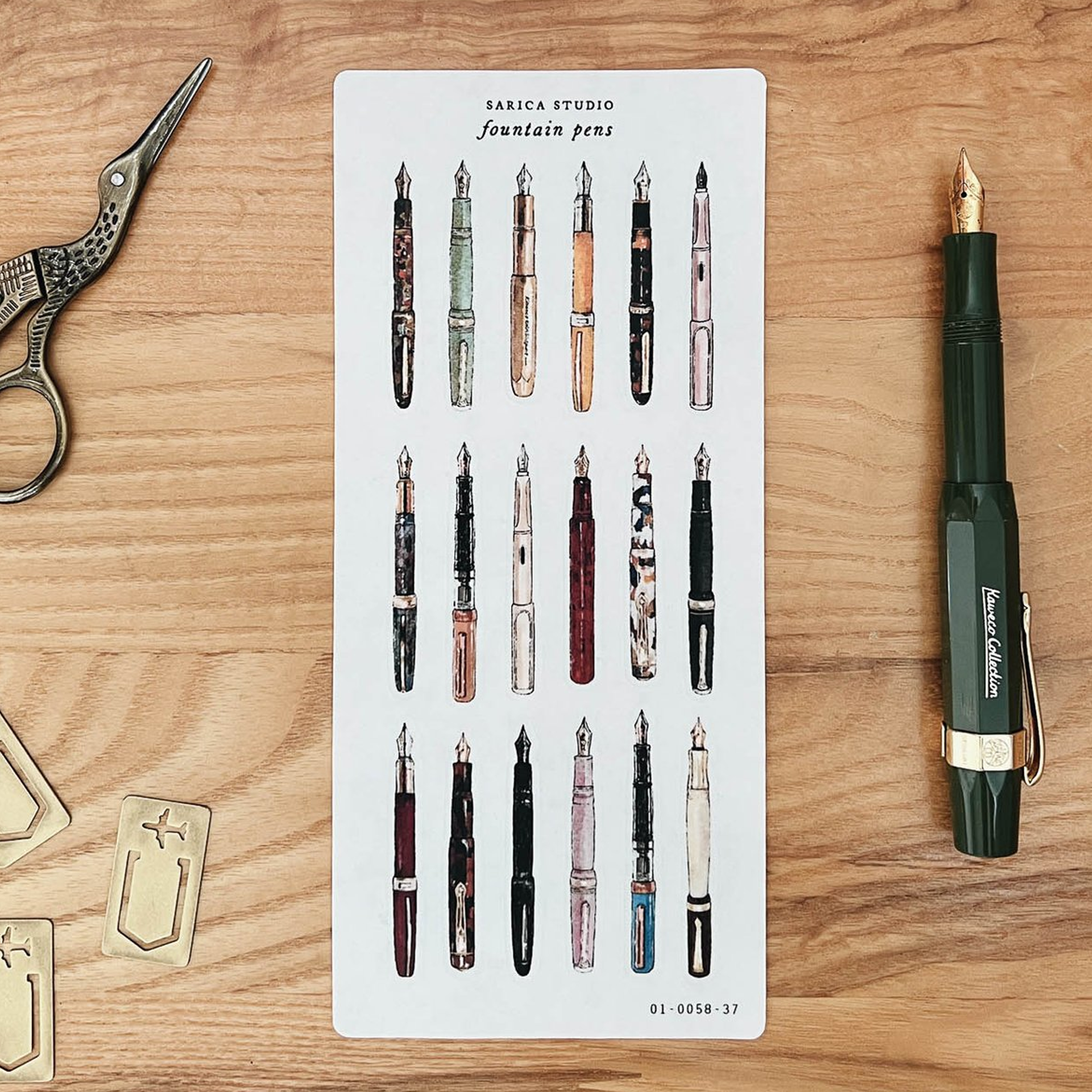 Sarica Studio Stickers - Fountain Pens