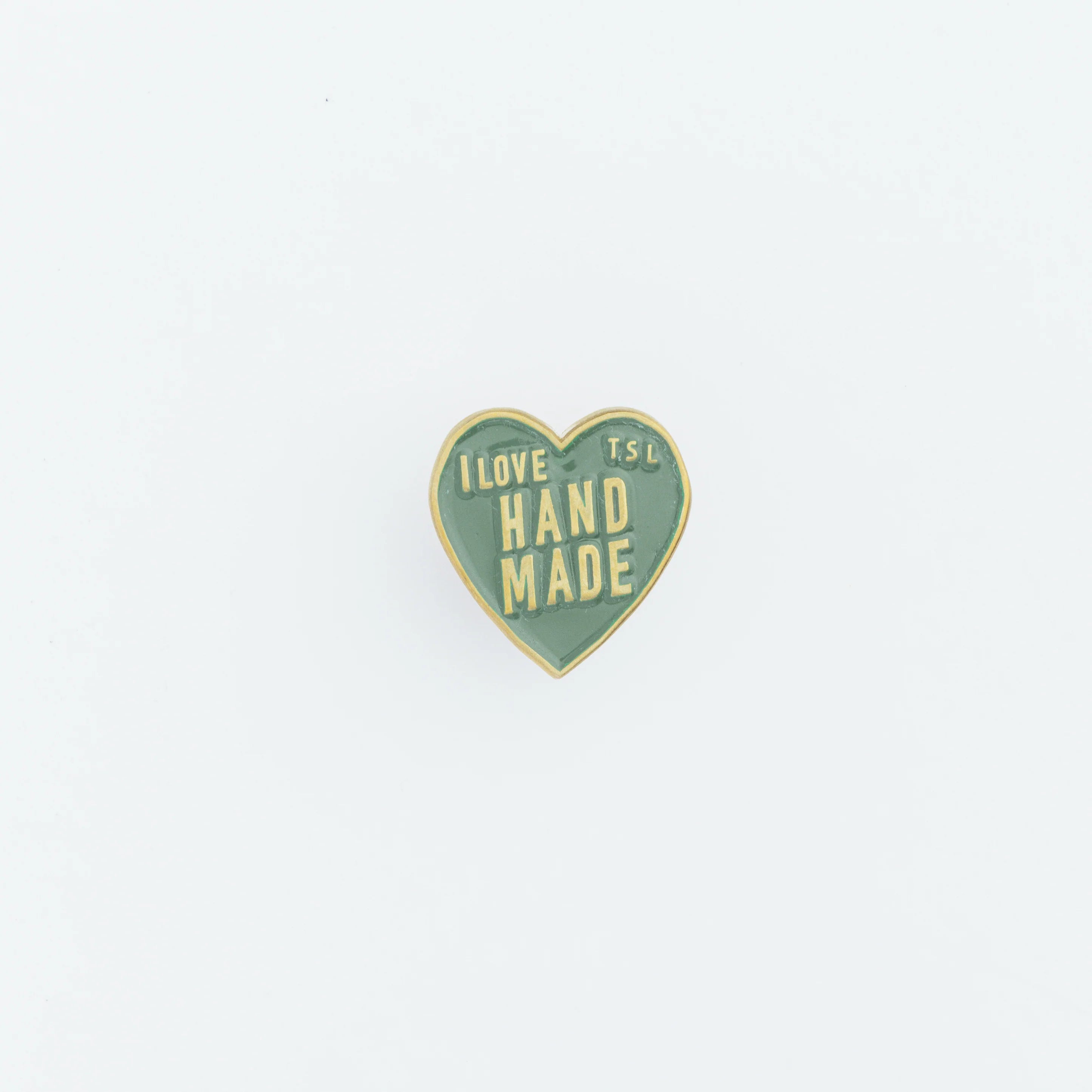 The Superior Labor Heart Logo Pin - Moss Green