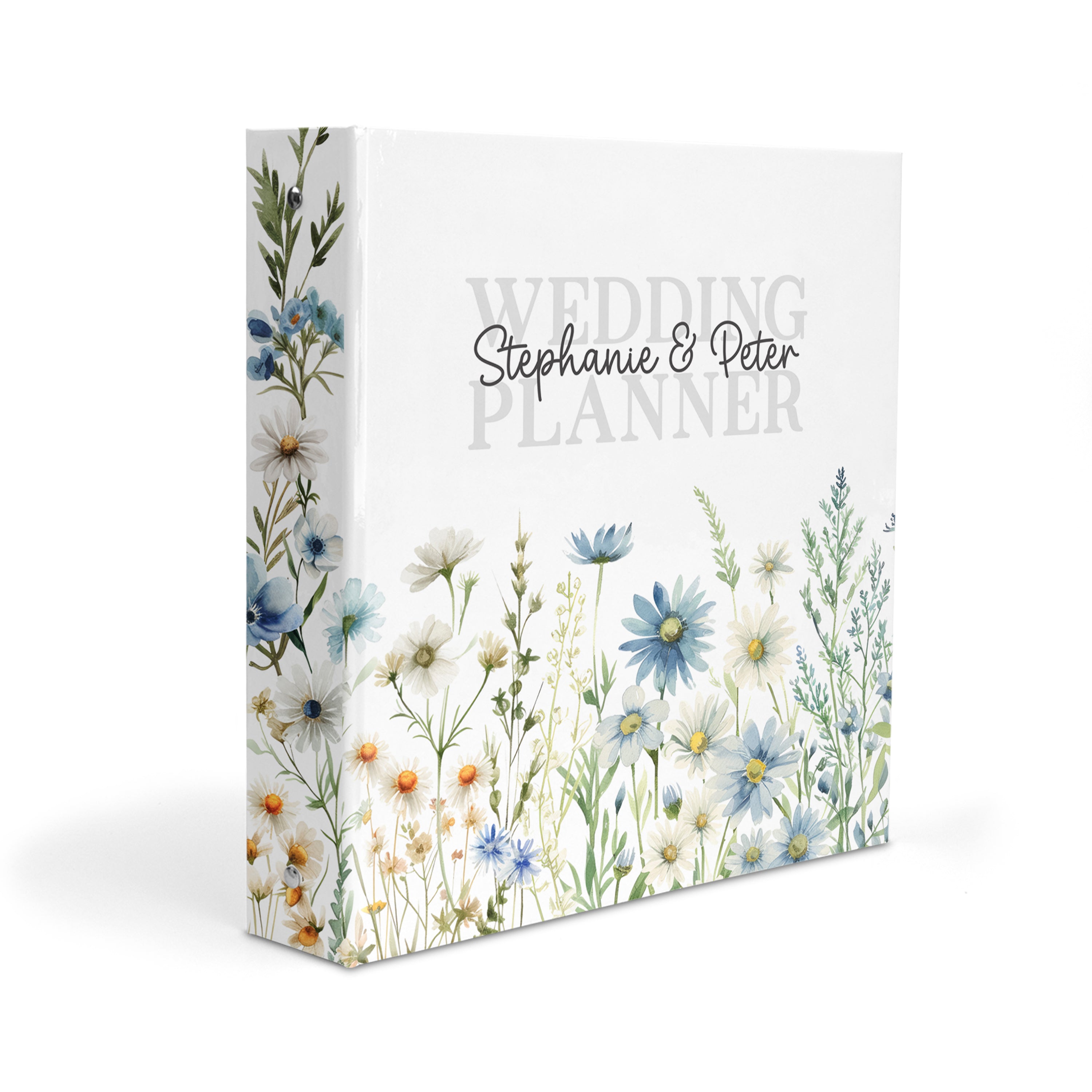 Wildflower Wedding Bridal Personalized Custom 2" 3 Ring Binder  School Office Supplies