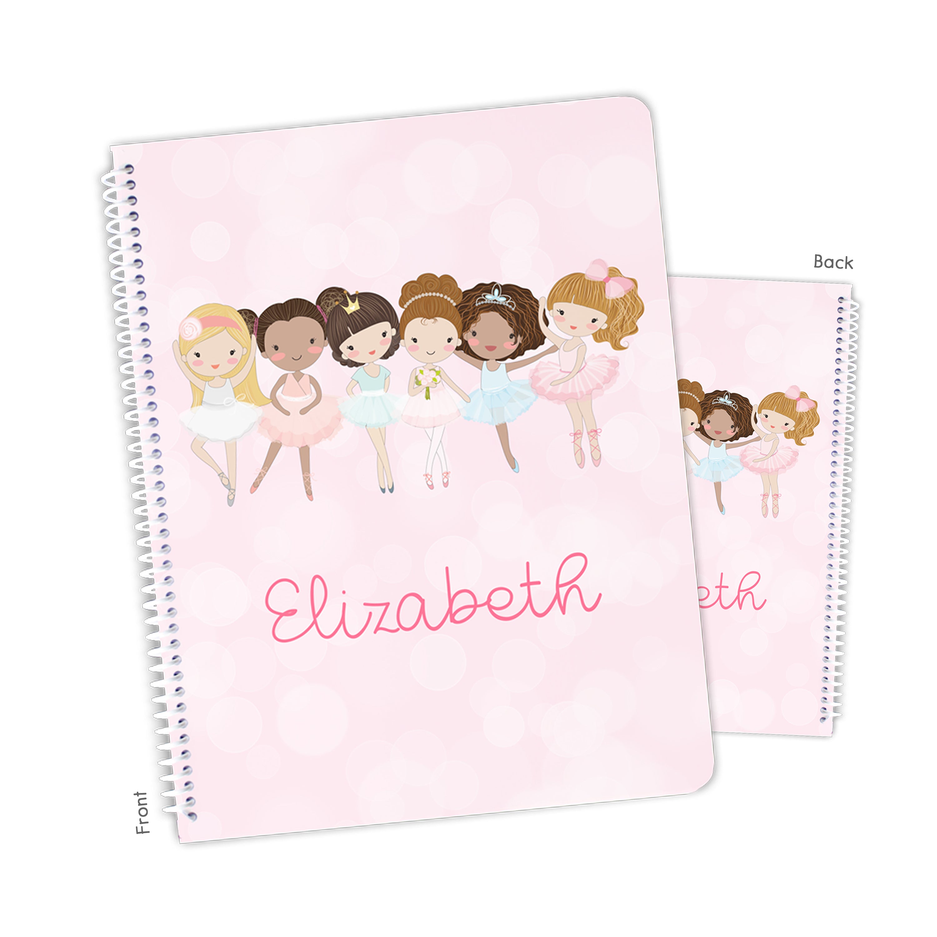 Ballerina Ballet Dance Personalized Custom Notebook or Sketchbook  School Office SuppliesNotebook (wide ruled, lined pages)