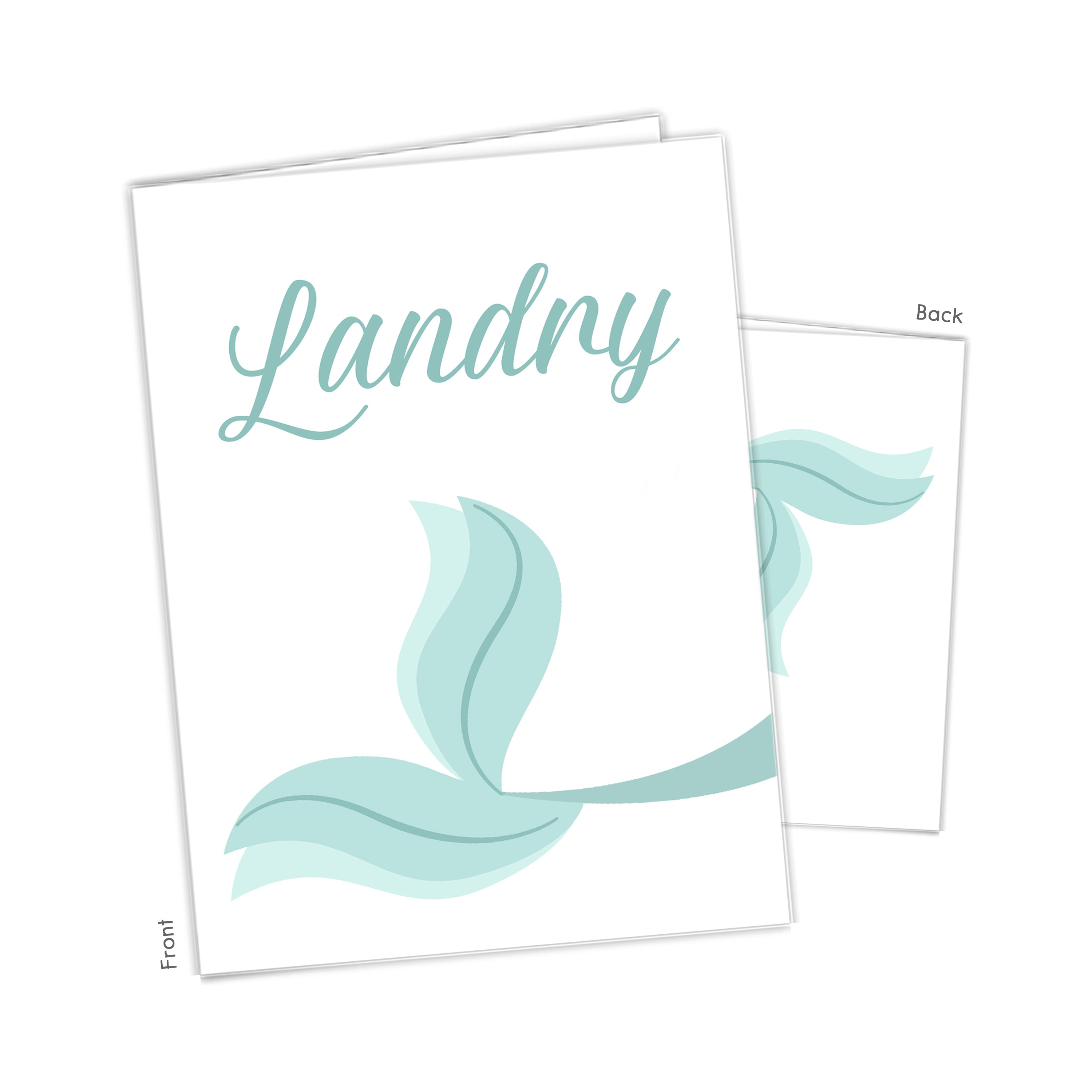 Mermaid Tail Personalized Custom 2-Pocket Folder  School Office Supplies1 - 2Pocket Folder