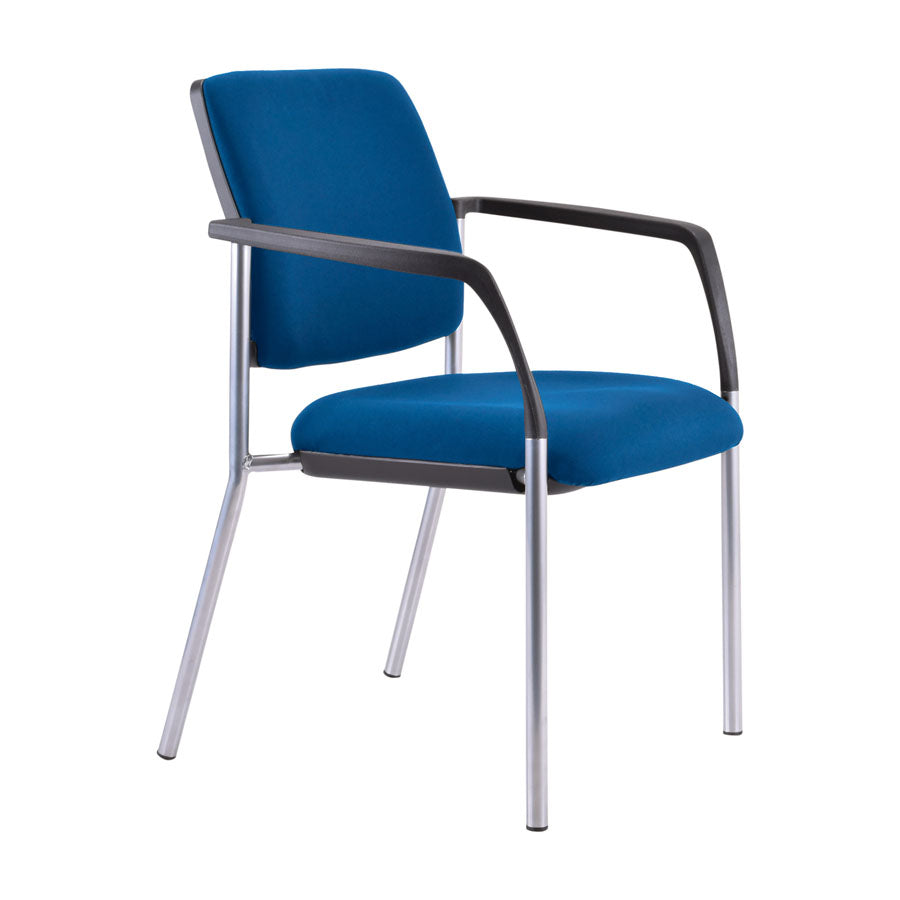Buro Lindis Stackable Meeting Chair With ArmsDark Blue