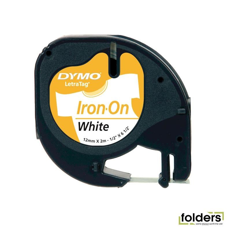 DYMO LetraTag Iron-On Labeller Tape 19mm Black on Yellow