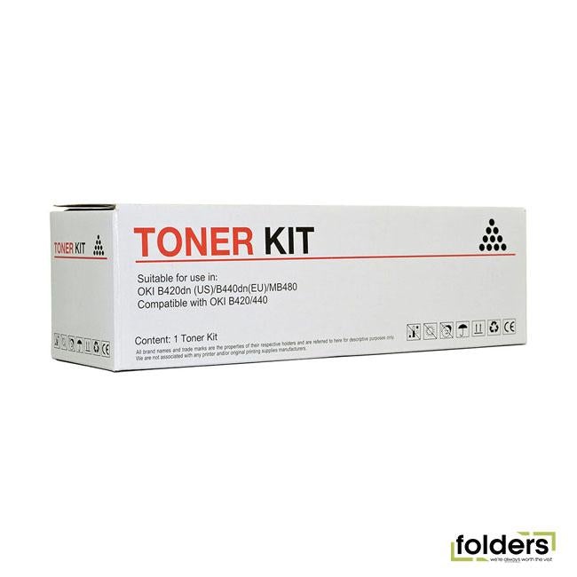 Icon Compatible OKI B420/B440 Black Toner Cartridge