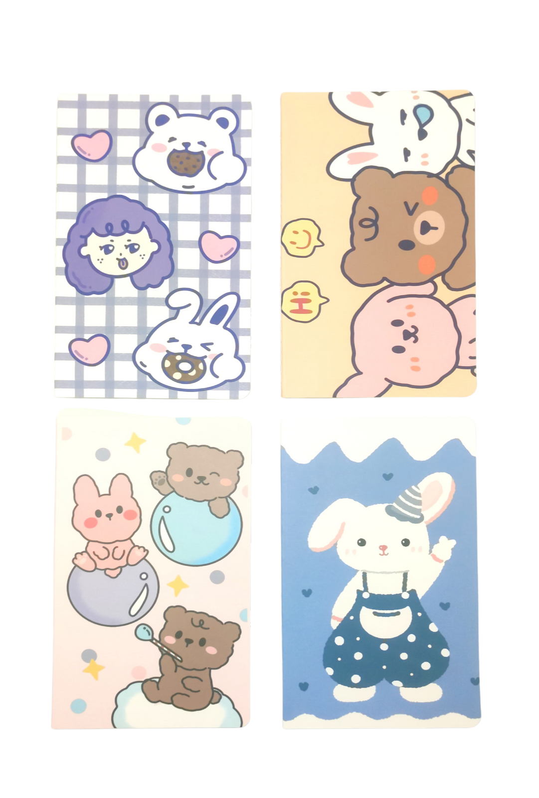 A5 Notebooks Bunny Rabbit  Design Cartoon Pattern Paper Cover Mini NotebookAssorted