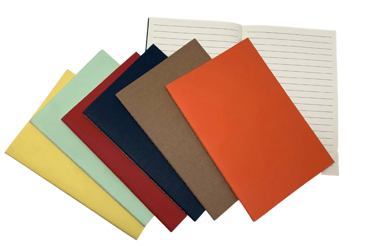 A5 Saddle Stiched Economy NotebookAssorted