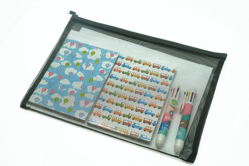 Black Mesh Zipper Case (A4)Assorted